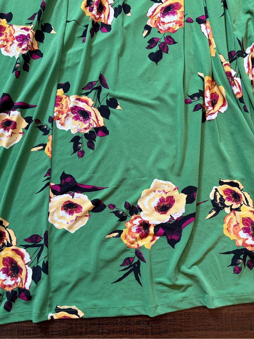 Lane Bryant Green Floral Wrap Lightweight Flowy Summer Vacation Girly Maxi Dress - Picture 5 of 6